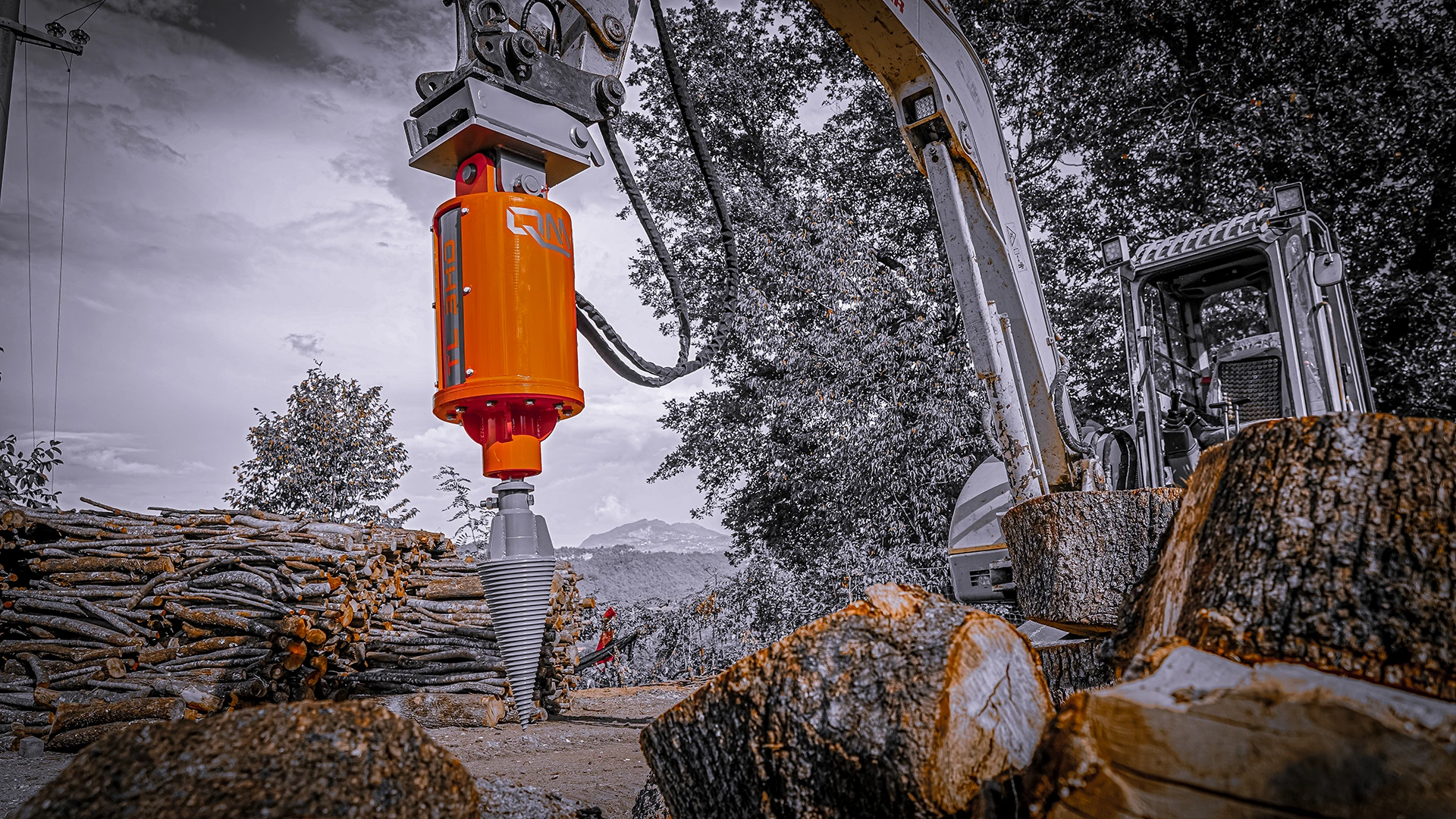 trivella con spaccalegna Trivella QM con Spaccalegna a vite